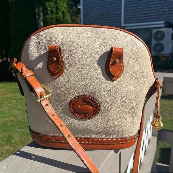DOONEY & BOURKE Leather Crossbody or Shoulder Bag, White and Brown - Picture 11 of 13